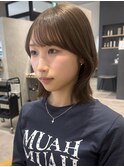 花田ボブレイヤーカットくびれヘア顔周りオリーブベージュ下北沢