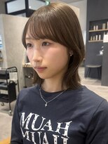 ラミエバイメルト 下北沢(lamie by melt) 花田ボブレイヤーカットくびれヘア顔周りオリーブベージュ下北沢