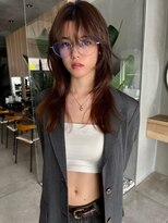 ミンクス 原宿店(MINX)&nbsp;ミルクブラウン ダークパープル レイヤーカット 大人ヘア 原宿
