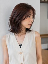 ドット ヘアー ジェム(dot.hair gem)&nbsp;暖色ピンクブラウンカラー/外ハネボブ/レイヤーボブ