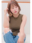 インナーカラーハイライトフレンチボブ