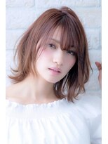 ヘアーアートシフォン 池袋西口店(Hair art chiffon)&nbsp;ミディアムヘアデザインカラーシルキーベージュ