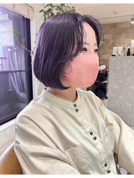 オリ 仙台(Oli) 着物ヘア/ダークアッシュ/ミディアムレイヤーカット［仙台］