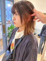 メルト 吉祥寺(melt) インナーカラーケアブリーチ オレンジベージュイヤリングカラー