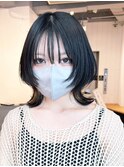 レイヤーカットアッシュブラックグレージュカラー_ba488802