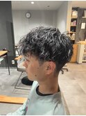 #ベリーショート#ダークアッシュ#ニュアンスパーマ#韓国マッシュ