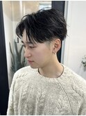 三重桑名ニュアンスパーマシースルーマッシュ緩めセンターパート