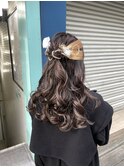 全方向可愛いハーフアップ