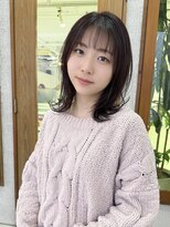 マアム ジー 明大前店(ma'am Zee) ミディアムレイヤー×ディープシルバー