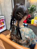 ロダット 横浜(LODAT by little) 可愛いツインアレンジお呼ばれヘア【LODAT横浜】