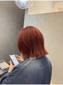 レイヤーボブ×オレンジカラー