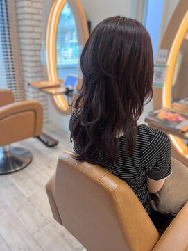 アドラーブル けやき通り店(adorable) 大人美人艶カラー暖色カラー透明感ハイレイヤーロング