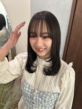 ヘアーラウンジルシェル(HAIR LOUNGE Le ciel) 【艶感たっぷり！】暗髪×顔周りレイヤー