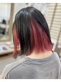 ミルクティーベージュダブルカラーインナーカラーケアブリーチ