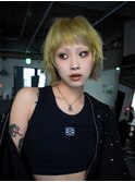 【GEEKS渋谷】レイヤーボブ/デザインカラー/ハイトーン/前髪あり