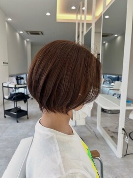 ジュベ 別府店(juve.) 別府ショートボブ顔まわりレイヤーカット髪質改善カラー30代