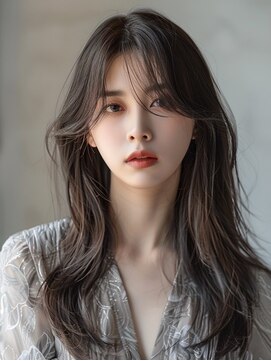 メルカ 天王寺(melca.) レイヤーカット/顔まわりカット/韓国ヘア/ロングレイヤー