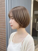 マニッシュ(Mannish) 大人可愛いベージュ顔周り小顔ショート