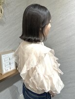 フレームプラス なんば駅前店(FRAME+)&nbsp;ぱつっとボブ　外ハネ　オリーブカラー