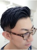 大人クールツーブロック刈り上げルードアップバングショート