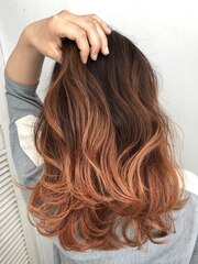 【REJOICE hair 】グラデーションオレンジブラウン