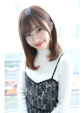 サロンドミルク 原宿(salon de MiLK) 【salon de MiLK 原宿】ブリーチなしWカラー×ミルキーベージュ