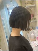 パツっと切りっぱなしボブ＊°.La Blanche大宮美容室