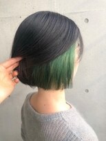 レム 聖蹟桜ヶ丘店(REM)&nbsp;インナーカラーボブ/グリーンカラー