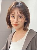 ニュアンスアラーヌーディーベージュコンパクトミニボブ