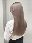 【田中杏実】艶髪透け感クリーミーミルクティーベージュ<青山>