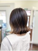 外ハネ_ツヤツヤ_インナーカラー