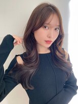 ハニー 町田(HONEY)&nbsp;リバースカールレイヤー　シースルーバング　ヘーゼルグレージュ