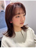 ノア(noah.)&nbsp;マット系ブラウン→ピンク系ブラウン/レイヤー/外はね