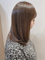 コーエン(cowen) 大人可愛いレイヤーロング斜めバングセミディグレージュ高円寺