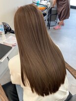 リエンスクレア(RIENS xrea)&nbsp;ロング*髪質改善*オリーブベージュ*透明感カラー*岡山