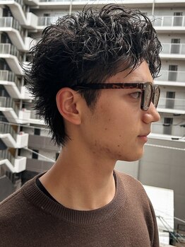 メゾンフォーメン TorRoad店(Maison for men)の写真/ゆるめ～ツイストスパイラルパーマでセット時短！パーマ予約比率90％以上のMaison for menで新しい自分に◎