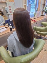 ブロッサム 東中野店 ブリーチなし透明感オリーブベージュこなれ小顔ロング