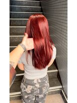 ワンズ リー 上大岡店(One's ly)&nbsp;ブリーチなしダブルカラーレッド_美髪髪質改善ヘアセット前髪