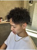 【ツイスパ×アップバング】