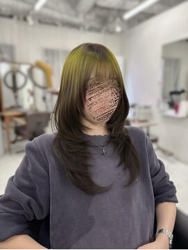 ハピネス 梅田茶屋町店(HAPPINESS) シャギーレイヤー レイヤーカット ルーツカラー ブリーチカラー