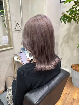 ヘアプレイスソル (HAIR PLACE SoL) ブリーチカラー/モカベージュ/ミディアムレイヤー