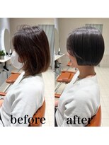 ガリカ 両国(Gallica)&nbsp;お客様リアル　before/after　ミニボブスタイル