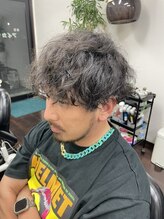 アイカワ 京都今出川 スペインカール/シャドウパーマ/ツーブロック/30代/メンズ/床屋
