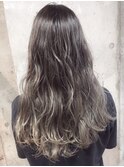 ハイライトグラデーション×シルバーグレージュ