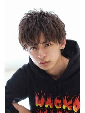 リップスヘアー 銀座(LIPPS hair) ツーブロックアップバングサイドパートショートクラウドマッシュ