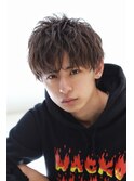 ツーブロックアップバングサイドパートショートクラウドマッシュ
