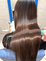 スローライフヘアーデザインアンドスパラウンジ(Slow life Hair design spa lounge)&nbsp;クリスタルミネコラ　enim crystal silica × 質感矯正ミネコラ