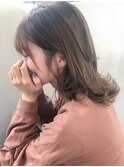 小顔カット_毛先パーマ_ことりベージュ_黒髪ウォーターフォール