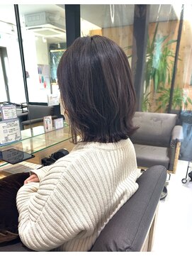 ルディー バイ ヘアーポケット(rudii by HAIR POCKET) 外はねボブ×アッシュベージュ