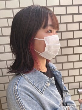 グランディール(grandir) 「grandir」外ハネミディアム×イヤリングカラー